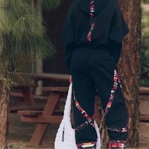 FP Movement by Free People Black Hoodie and pants- full set. Snow Flow set.